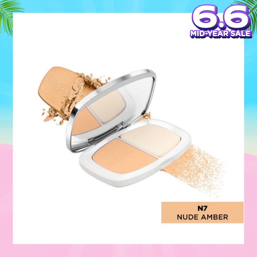 L'OREAL PARIS MAKEUP True Match Two-Way Cake Powder Foundation N7 Nude Amber 9g