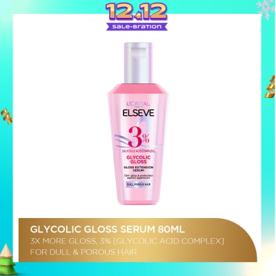 L'OREAL PARIS ELSEVE Glycolic Gloss Hair Serum 80ml