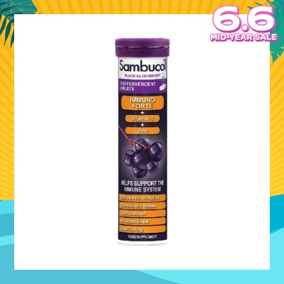 SAMBUCOL Black Elderberry Effervescent Tablets  (Helps Support The Immune System) 15s
