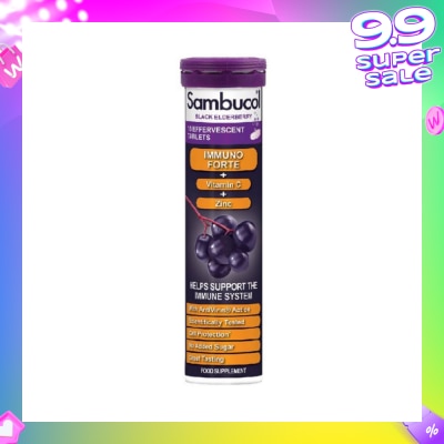 SAMBUCOL Black Elderberry Effervescent Tablet 15s (Expiry: May`2026)