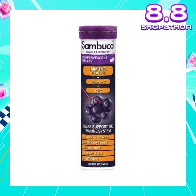 SAMBUCOL Black Elderberry Effervescent Tablets  (Helps Support The Immune System) 15s