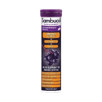 SAMBUCOL Black Elderberry Effervescent Tablets  (Helps Support The Immune System) 15s