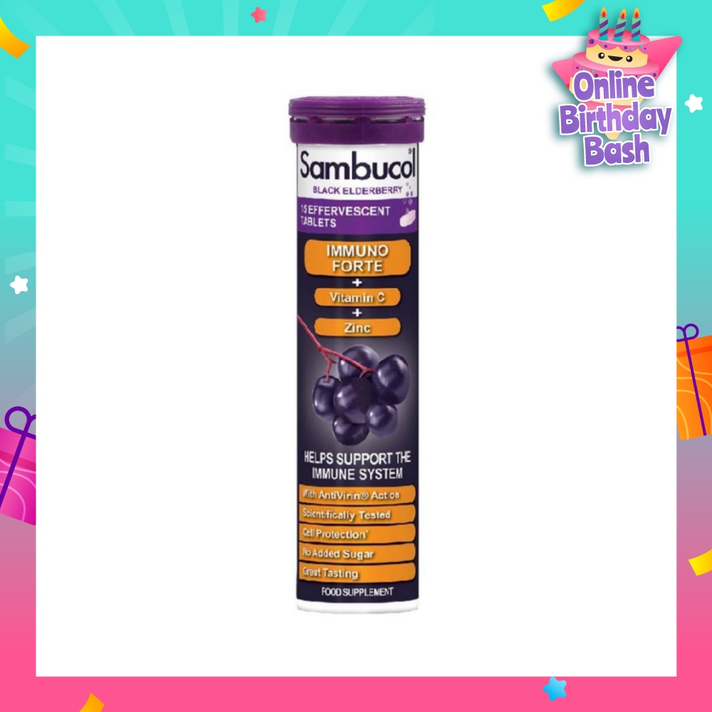 Black Elderberry Effervescent Tablets  (Helps Support The Immune System) 15s