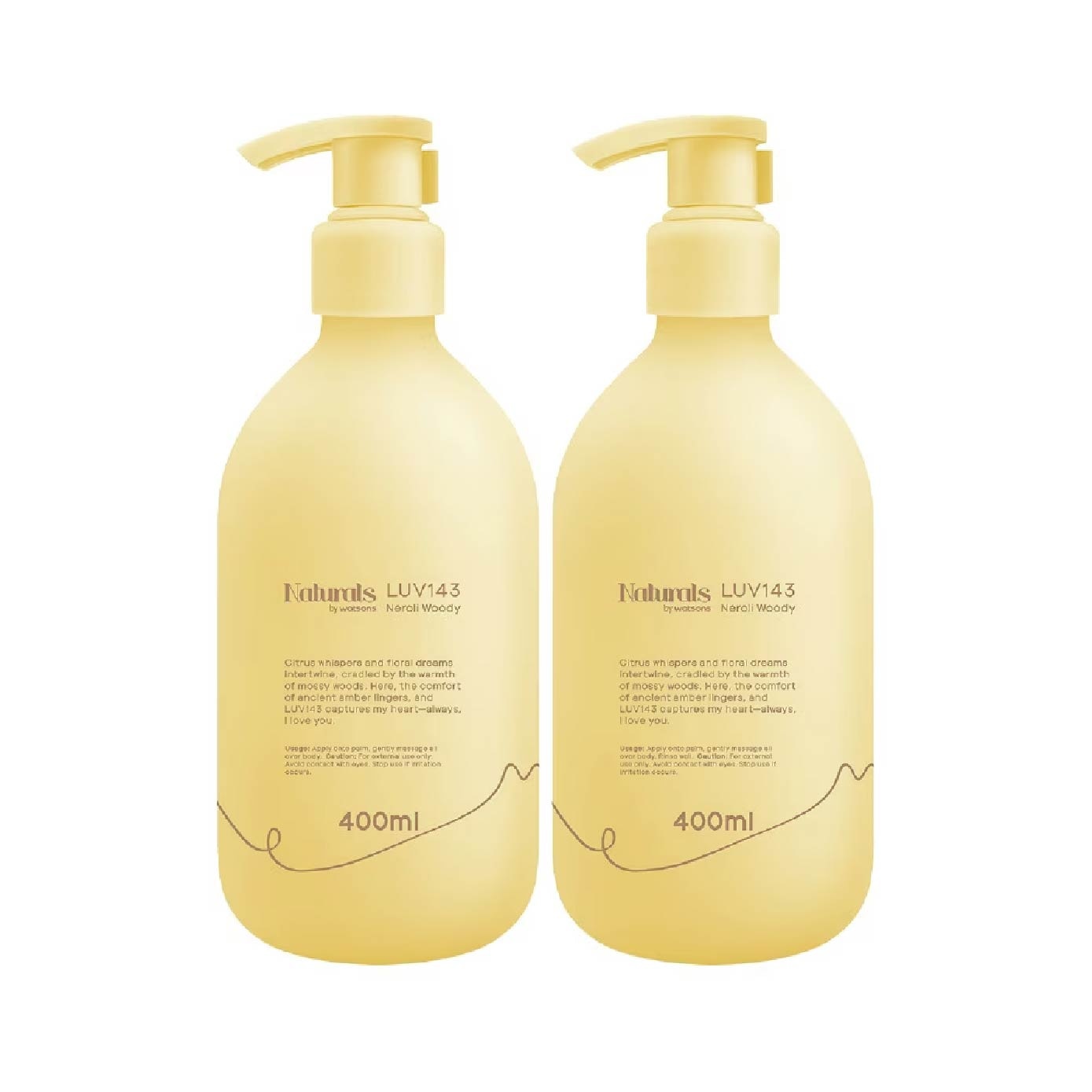 LUV143 Neroli Woody Cica Exosome Body Cleanser & Body Lotion Set 400ml x 2s
