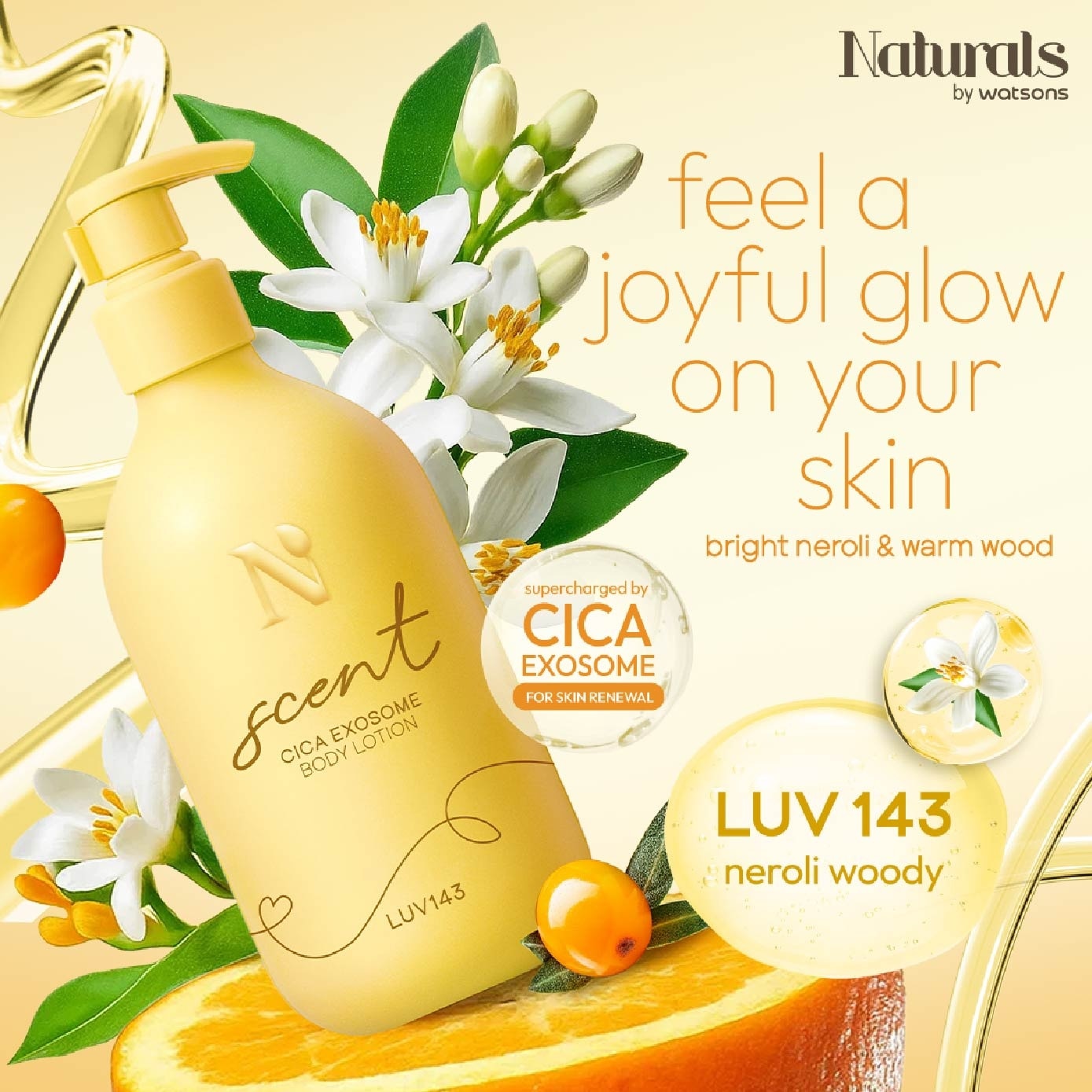 LUV143 Neroli Woody Cica Exosome Body Cleanser & Body Lotion Set 400ml x 2s