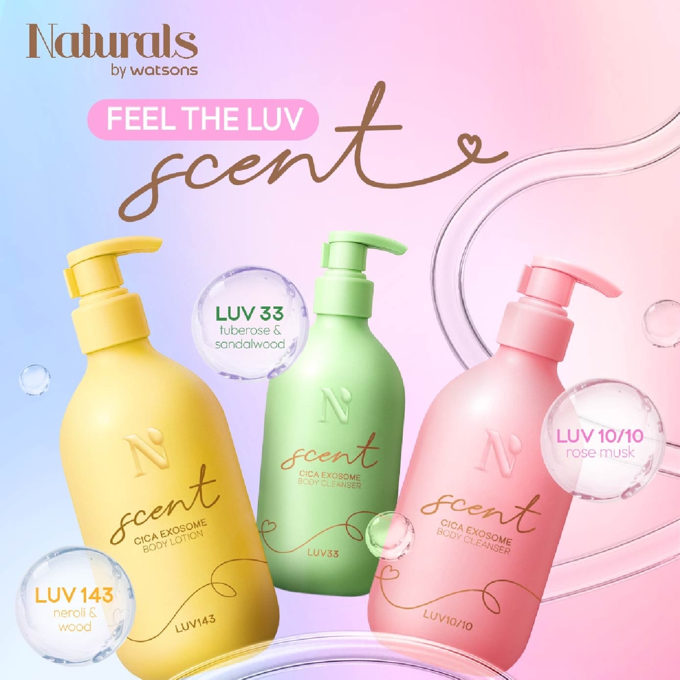 LUV143 Neroli Woody Cica Exosome Body Cleanser & Body Lotion Set 400ml x 2s