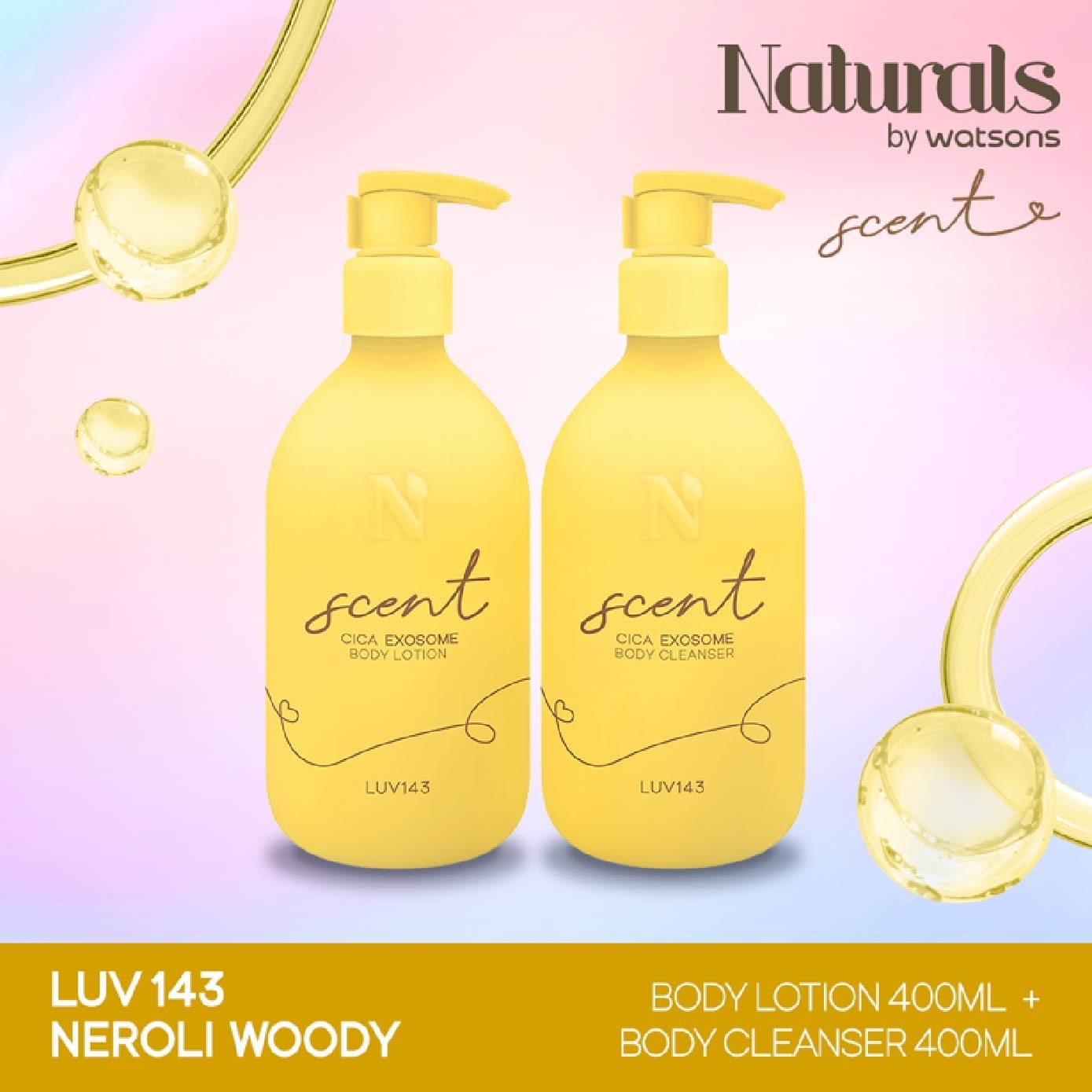 NATURALS BY WATSONS LUV143 Neroli Woody Cica Exosome Body Cleanser