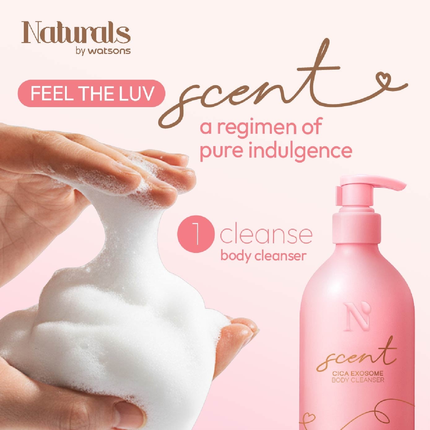 LUV10/10 Rose Musk Cica Exosome Body Cleanser & Body Lotion Set 400ml x 2s