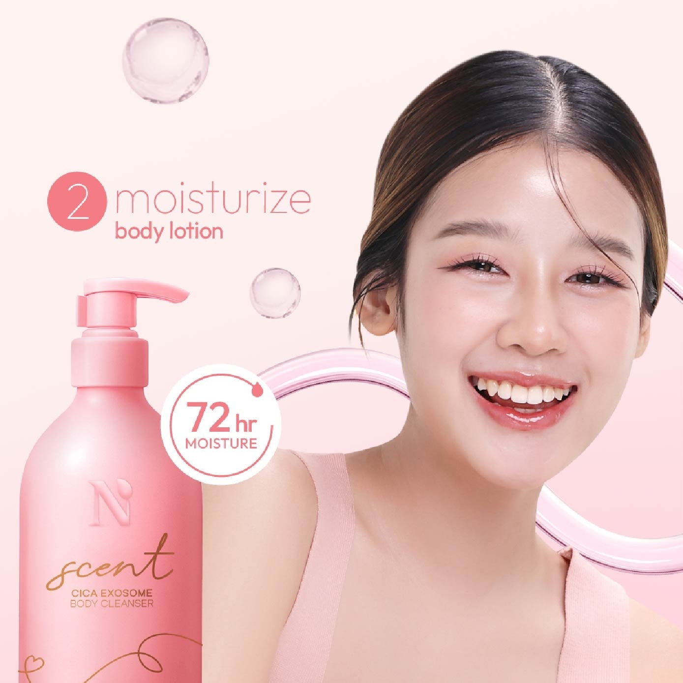 LUV10/10 Rose Musk Cica Exosome Body Cleanser & Body Lotion Set 400ml x 2s