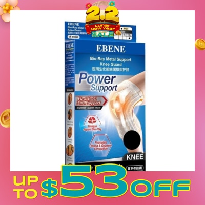 EBENE Bio Ray Metal Support Knee Guard Black XL