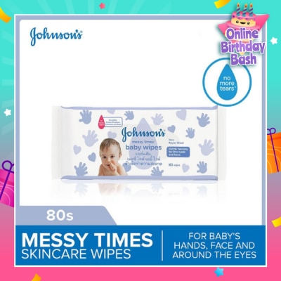 JOHNSON'S Baby Messy Times Wipes 80s (Expiry: Dec`2025)