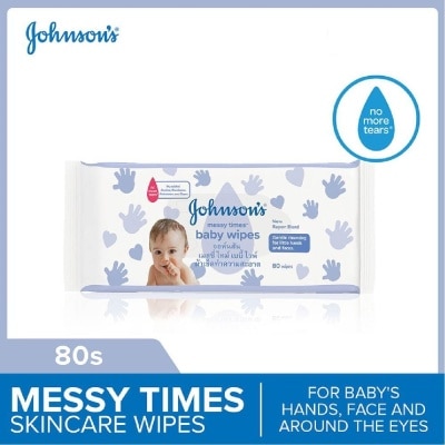 JOHNSON'S BABY Messy Times Gentle Cleansing Baby Wipes (For Baby's Hands, Face & Around The Eyes) 80s