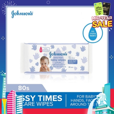 JOHNSON'S Baby Messy Times Wipes 80s (Expiry: Dec`2025)