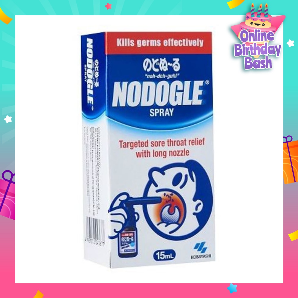 NODOGLE Throat Spray 15ml (Relief for Sore Throat and Throat Irritation)