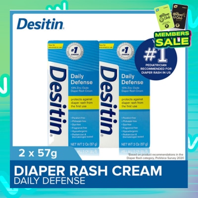 DESITIN Daily Defense Diaper Rash Protection Cream Instantly Soothe Diaper Rash Discomfort Twin Packset 57g x 2s