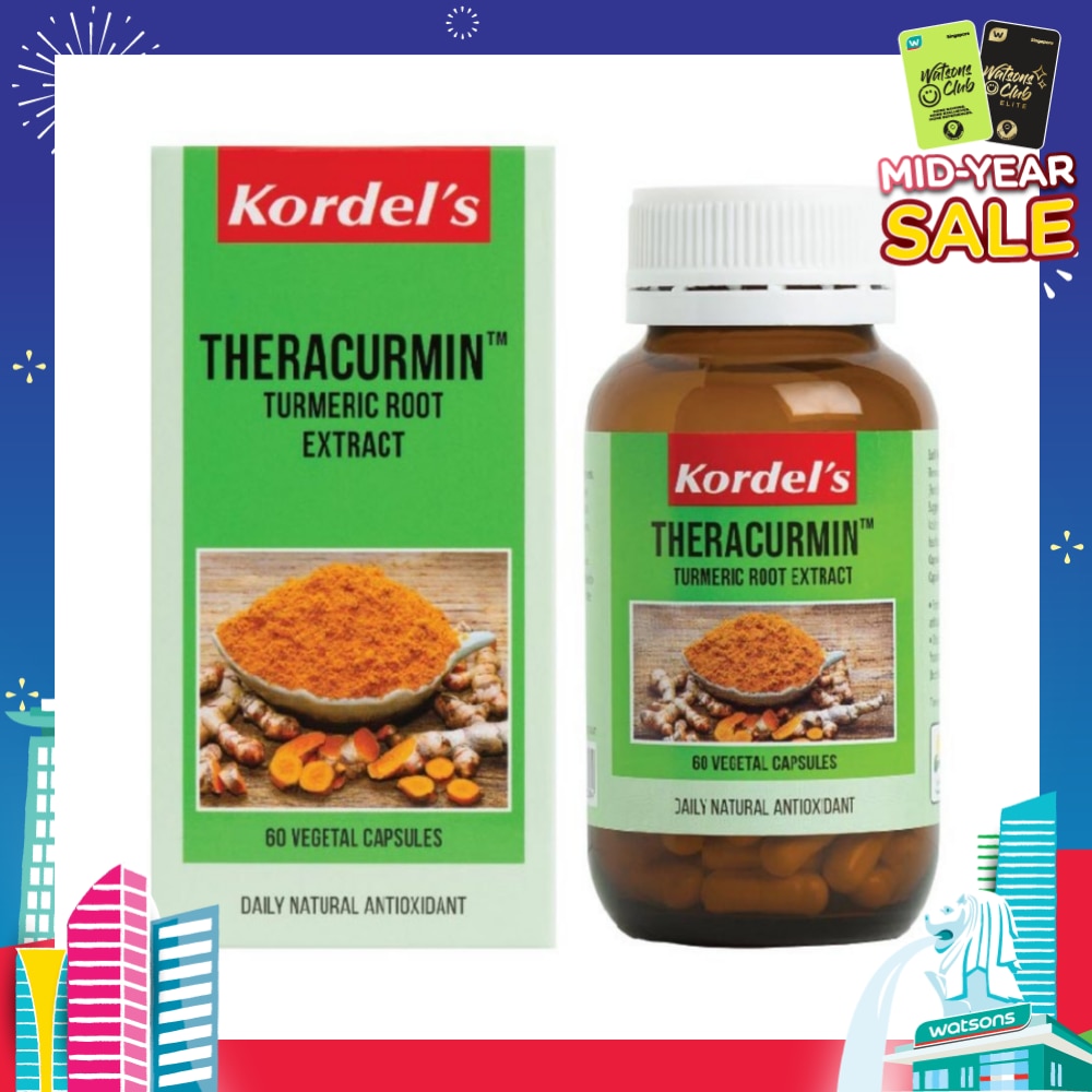 Theracurmin™ Tumeric Root Extract Vegetal Capsule 60s (Expiry: Feb`2026)