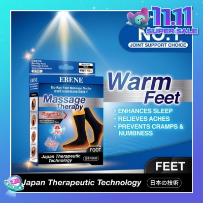 EBENE Foot Massage Socks For Men Black