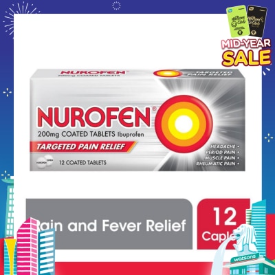 NUROFEN Coated Tablet 200mg (Relief for Pain and Fever) 12s