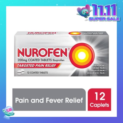 NUROFEN Coated Tablet 200mg (Relief for Pain and Fever) 12s