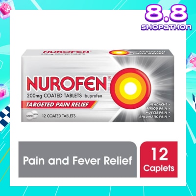 NUROFEN Coated Tablet 200mg (Relief for Pain and Fever) 12s