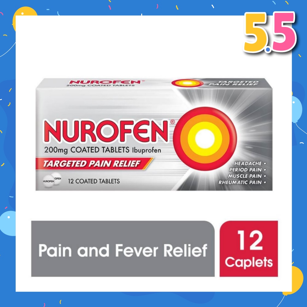 Coated Tablet 200mg (Relief for Pain and Fever) 12s