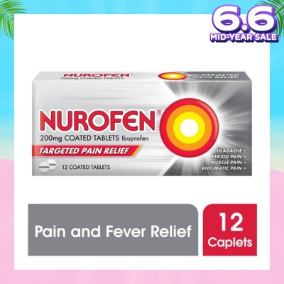 NUROFEN Coated Tablet 200mg (Relief for Pain and Fever) 12s
