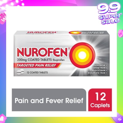 NUROFEN Coated Tablet 200mg (Relief for Pain and Fever) 12s