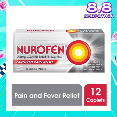 NUROFEN Coated Tablet 200mg (Relief for Pain and Fever) 12s