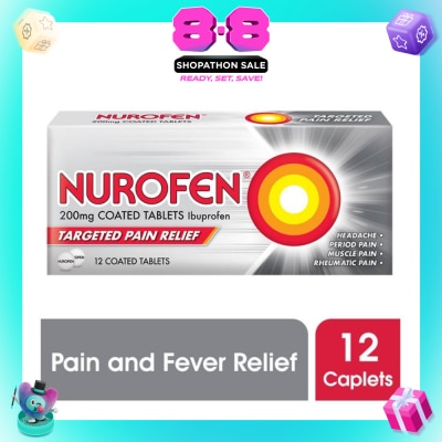 NUROFEN - Coated Tablet 200mg (Relief for Pain and Fever) 12s