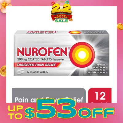 NUROFEN Coated Tablet 200mg (Relief for Pain and Fever) 12s