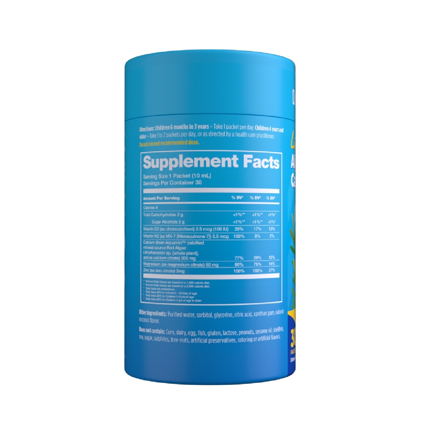 Kids Liquid Algae Calcium Supplement Sachet 30s