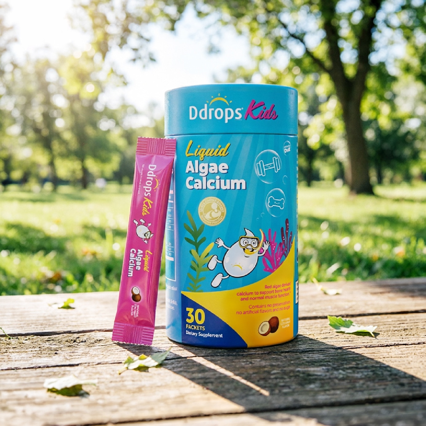 Kids Liquid Algae Calcium Supplement Sachet 30s