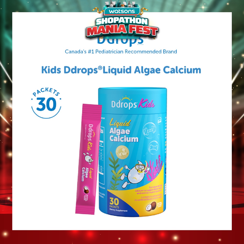 Kids Liquid Algae Calcium Supplement Sachet 30s