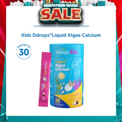 DDROPS - Kids Liquid Algae Calcium Supplement Sachet 30s