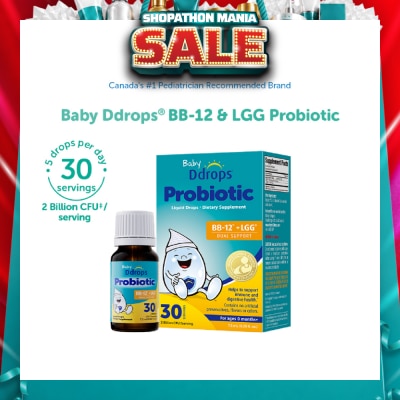DDROPS - Kids Liquid Probiotic Supplement Bifidobacterium BB-12 + LGG 5ml
