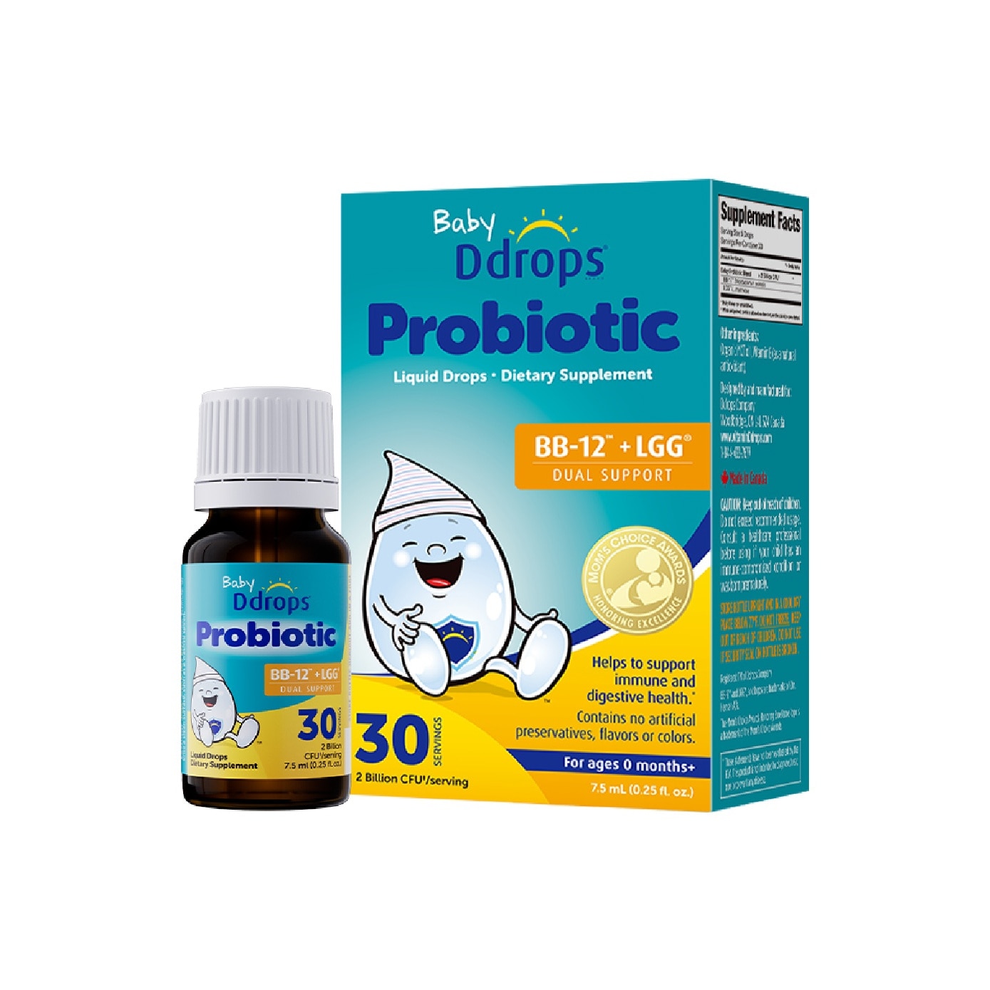 Kids Liquid Probiotic Supplement Bifidobacterium BB-12 + LGG 5ml