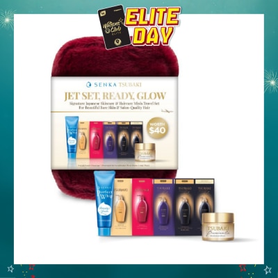SENKA - X TSUBAKI Jet Set, Ready, Glow Signature Japanese Skincare & Haircare Minis Travel Set 1s