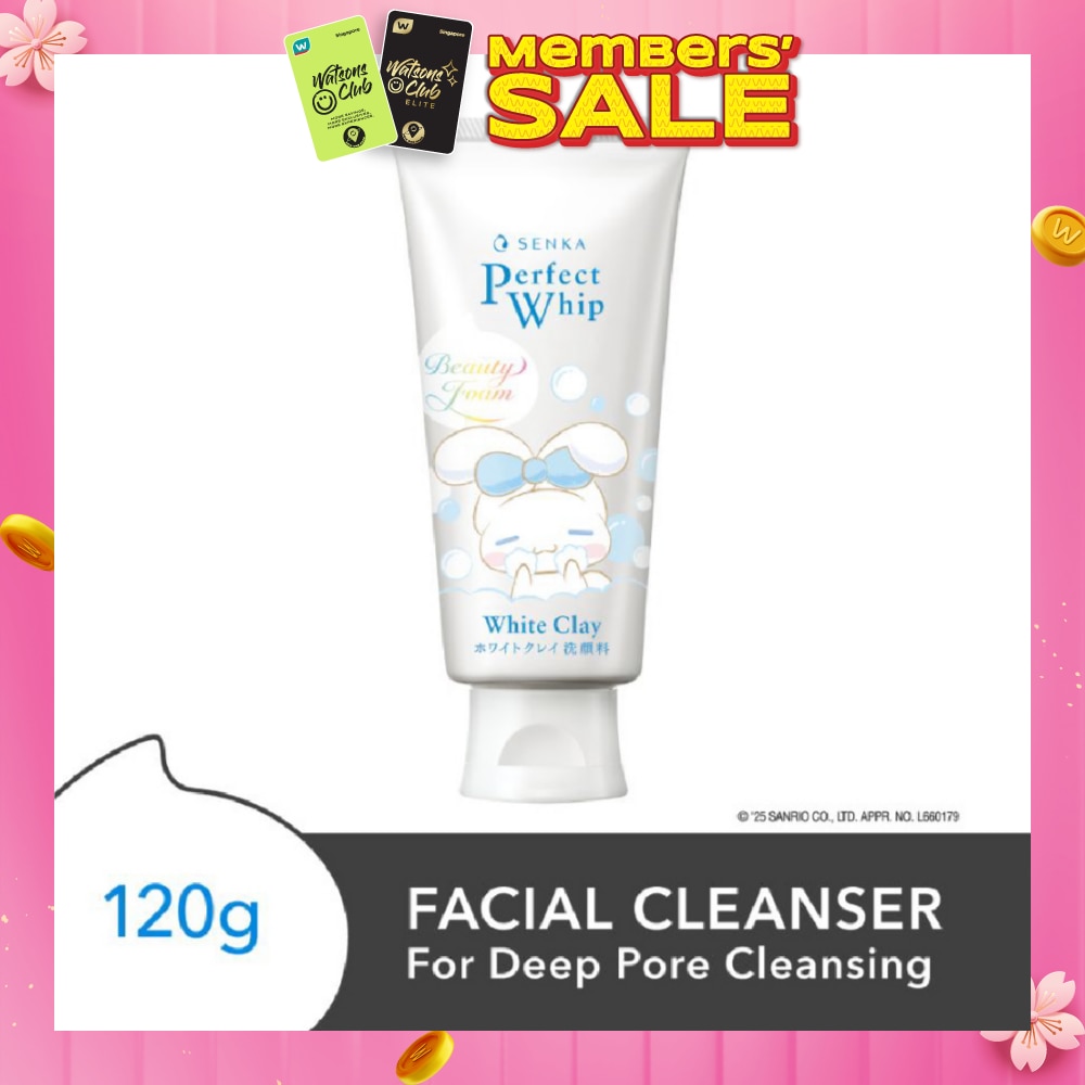 X CINNAMOROLL Limited Edition Perfect Whip White Clay Facial Cleanser 120g