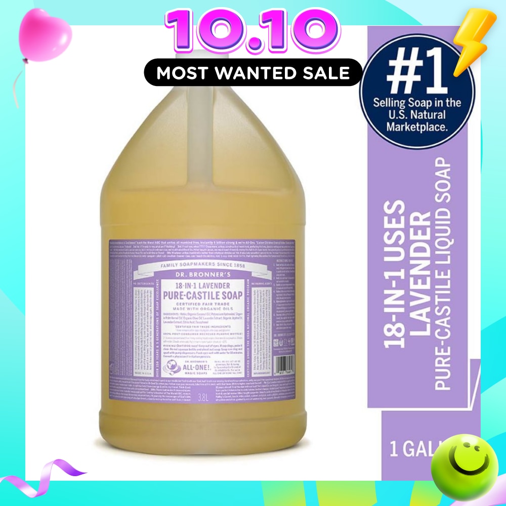 DR BRONNER'S Lavender Pure Castile Liquid Soap 1 Gallon image