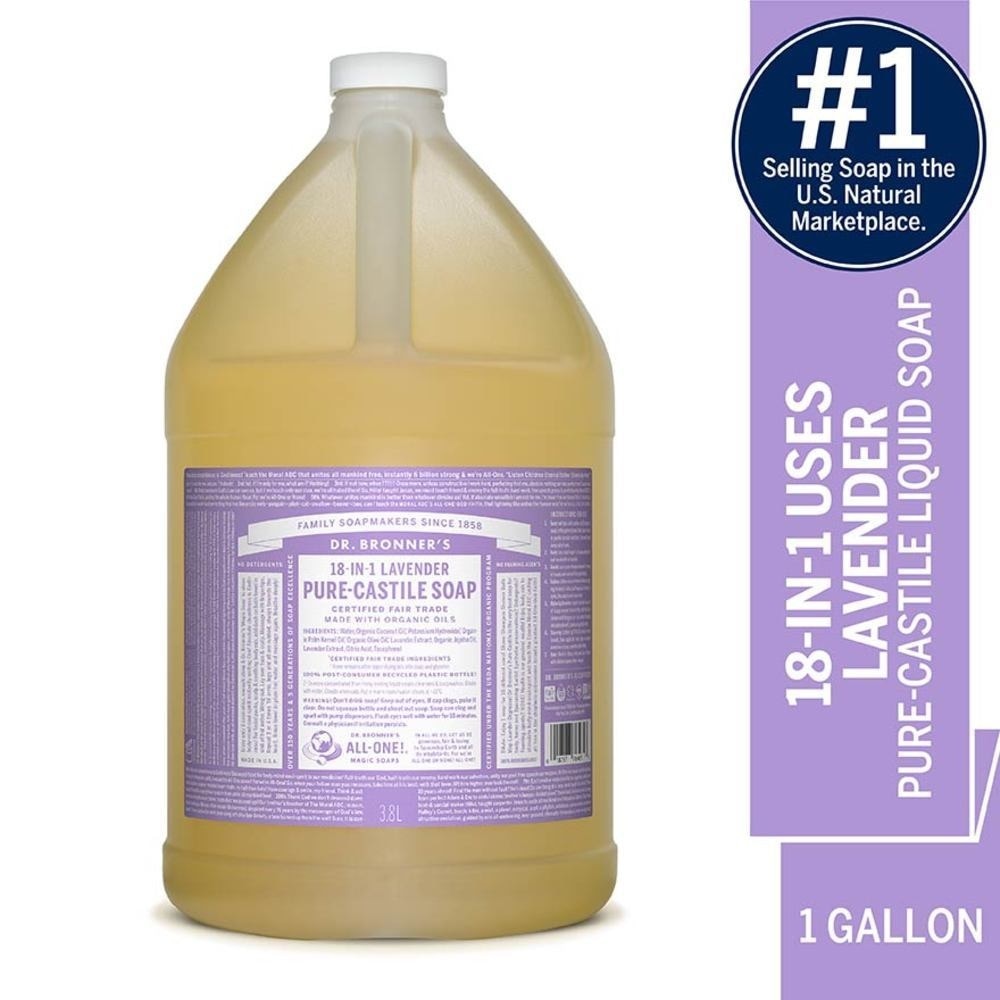 DR BRONNER'S Lavender Pure Castile Liquid Soap 1 Gallon