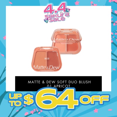 1028 - Matte & Dew Soft Duo Blush 01 Apricot 5g