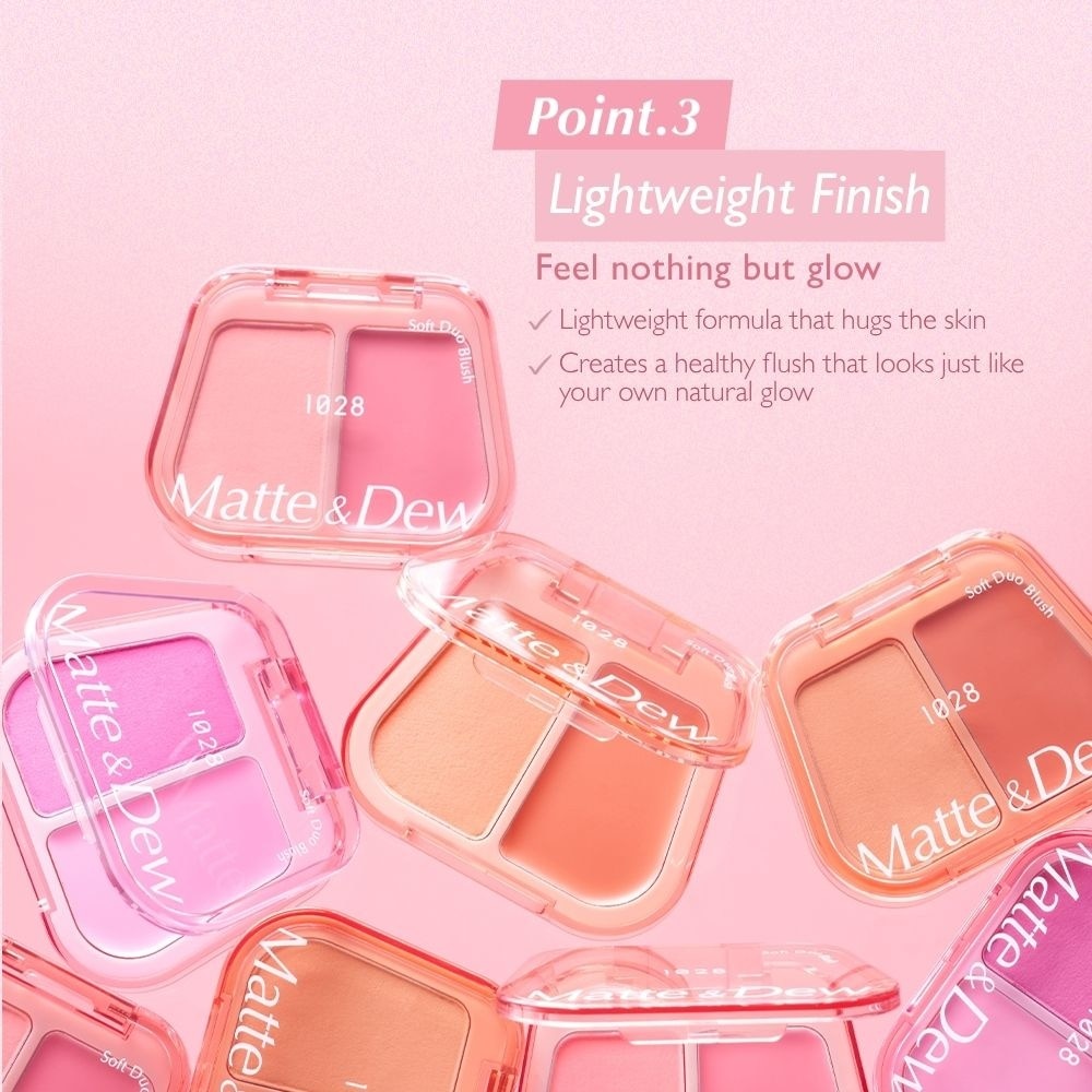 Matte & Dew Soft Duo Blush 02 Blossom 5g