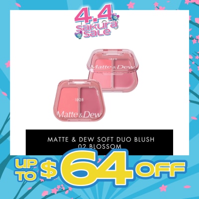 1028 - Matte & Dew Soft Duo Blush 02 Blossom 5g