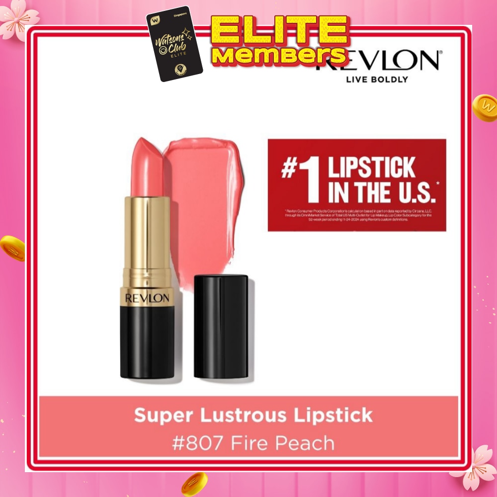 REVLON Super Lustrous Lipstick #807 Fire Peach 1s
