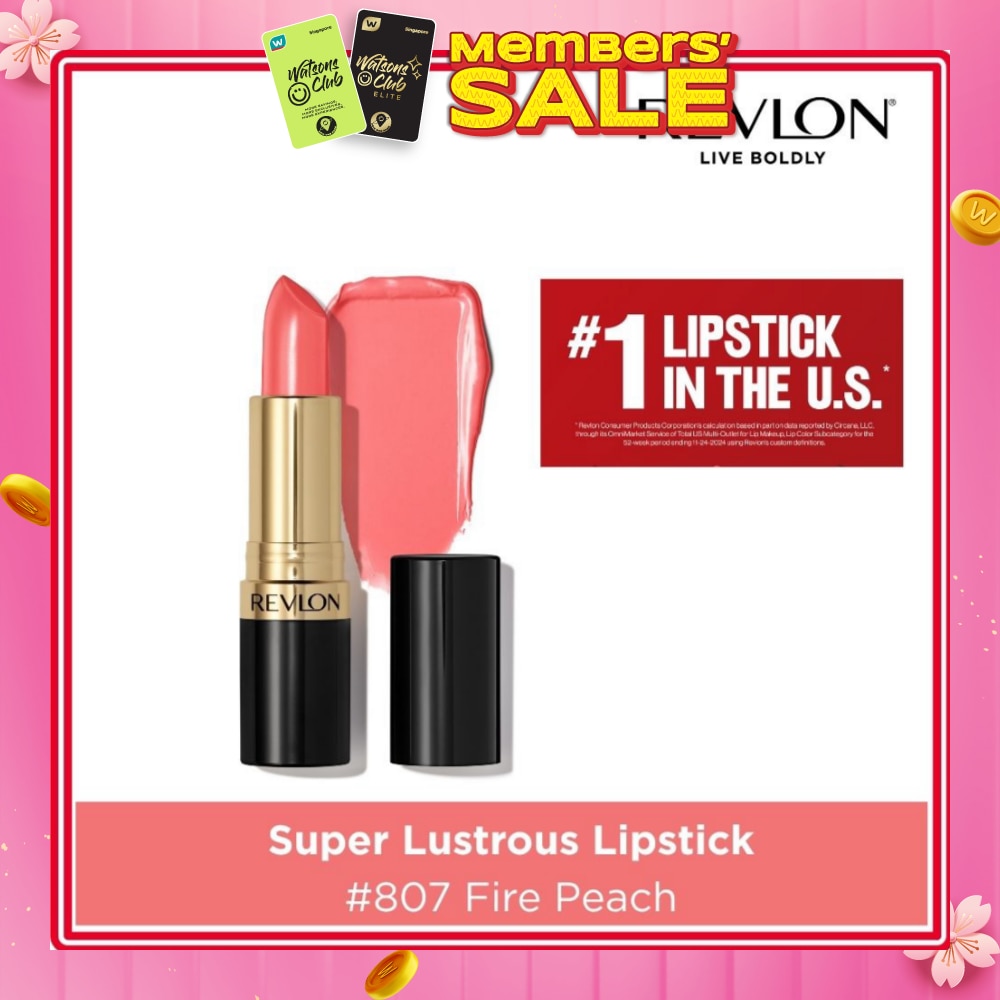 REVLON Super Lustrous Lipstick #807 Fire Peach 1s
