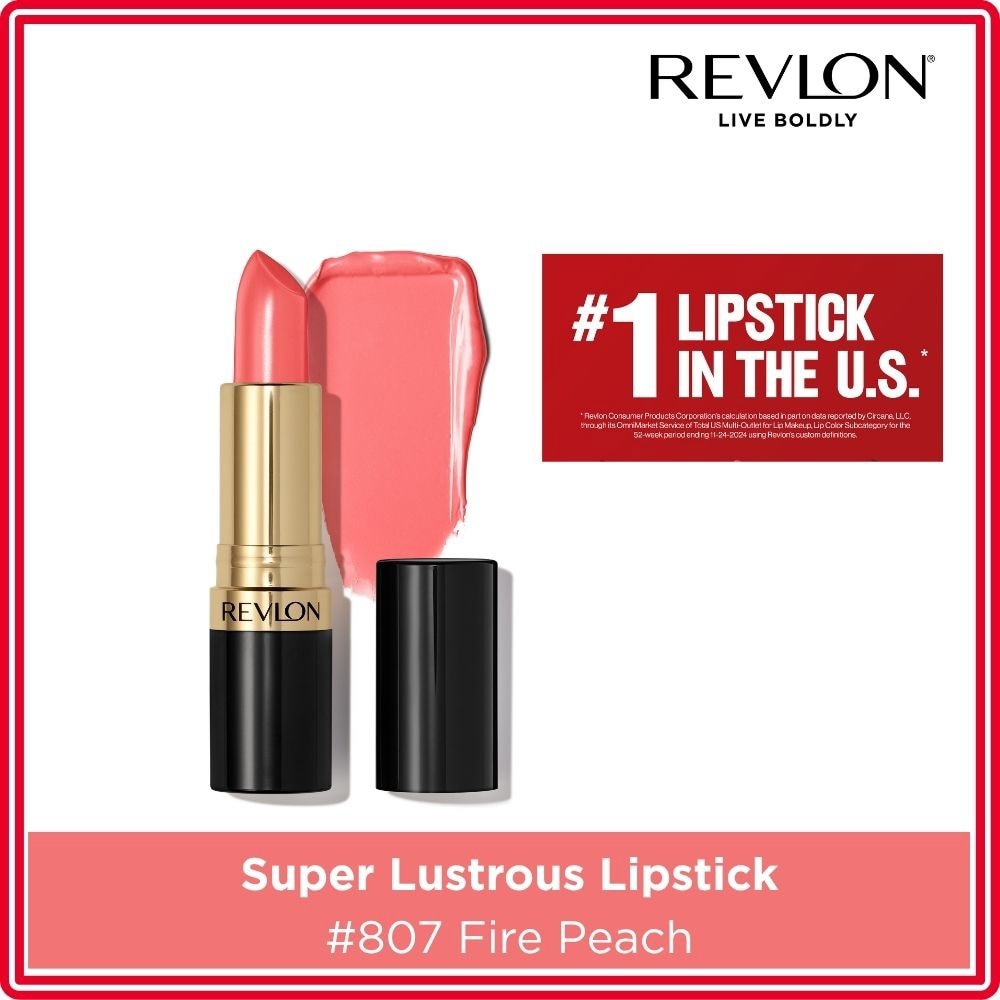 REVLON Super Lustrous Lipstick #807 Fire Peach 1s
