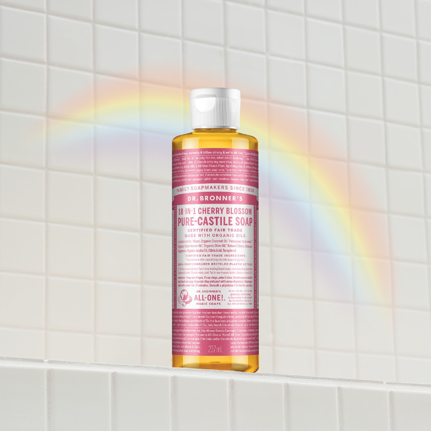 18-In-1 Cherry Blossom Pure-Castile Organic Liquid Soap 237ml
