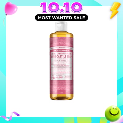 DR BRONNER'S 18 In 1 Cherry Blossom Pure Castile Organic Liquid Soap 473ml image