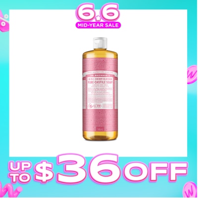 DR BRONNER'S - 18-In-1 Cherry Blossom Pure-Castile Organic Liquid Soap 946ml