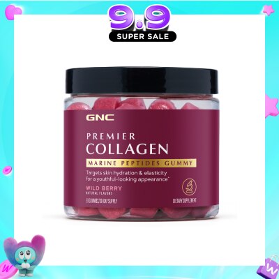 GNC - Premier Collagen Marine Peptides Wild Berry Gummy 90s image